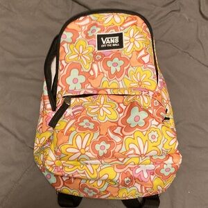 Vans Kids Floral Backpack - Orange, Pink, and Yellow